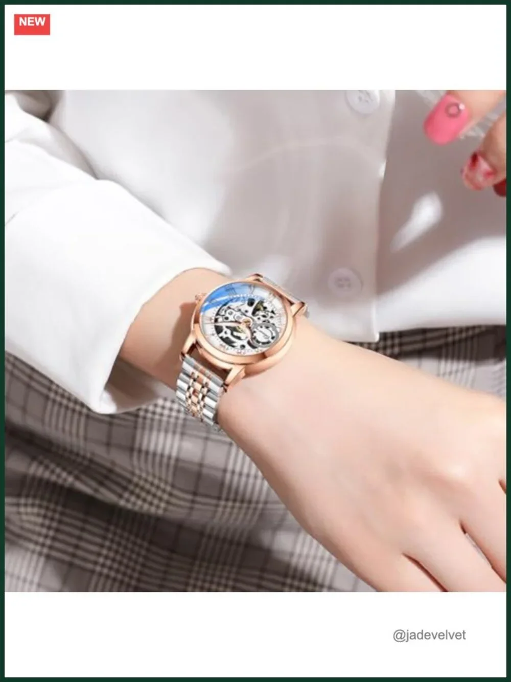 Women's Automatic Skeleton Watch Self Winding Mechanical Sapphire Crystal